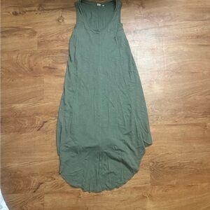GAP Olive Sleeveless Maxi Dress